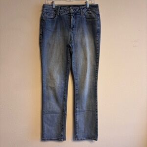 NYDJ Straight Leg Women’s Jeans in Classic Blue Medium Wash SZ 10